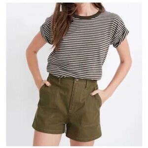 Madewell Camp Shorts Olive Green size XSmall